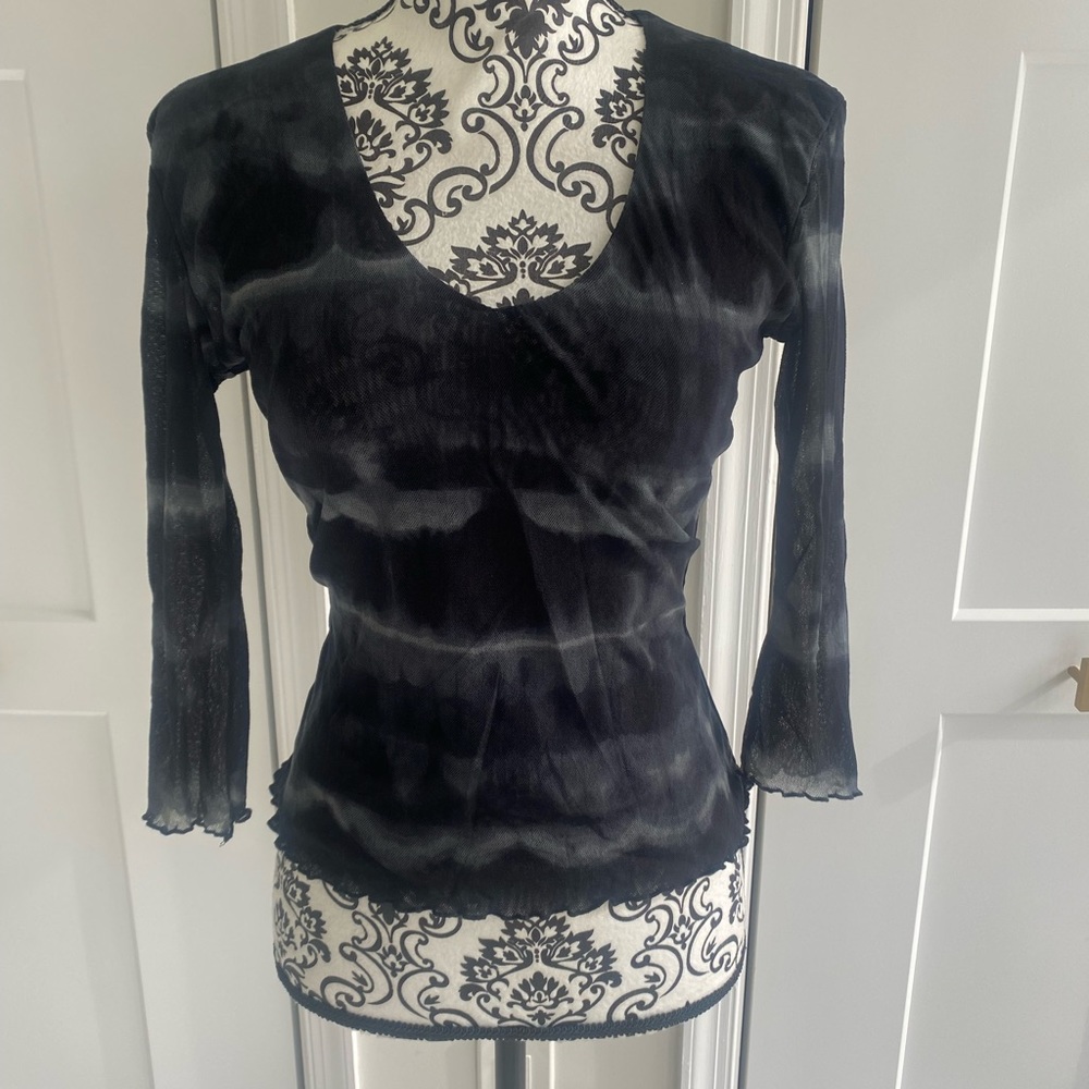 Tye dye look mesh top